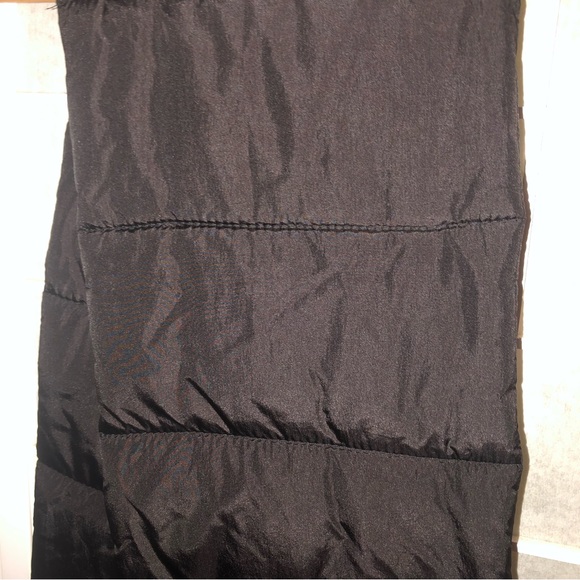 🎓TOPSHOP  Puffer Love Scarf cozy  Black Orange 72in New with Tags - Picture 6 of 12